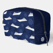 Trousse De Toilette Cruising Cruise Ship Personalised Blue and White (Coin droit)