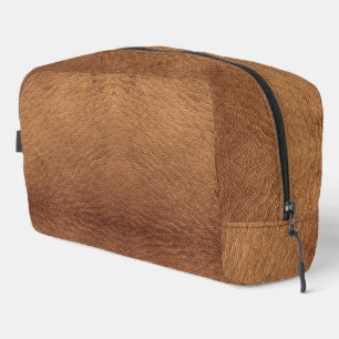 Trousse De Toilette Cuir Brown Faux