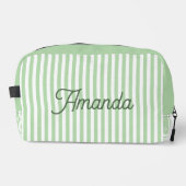Trousse De Toilette Custom Bridesmaid Striped Cosmetic Bag (Recto)