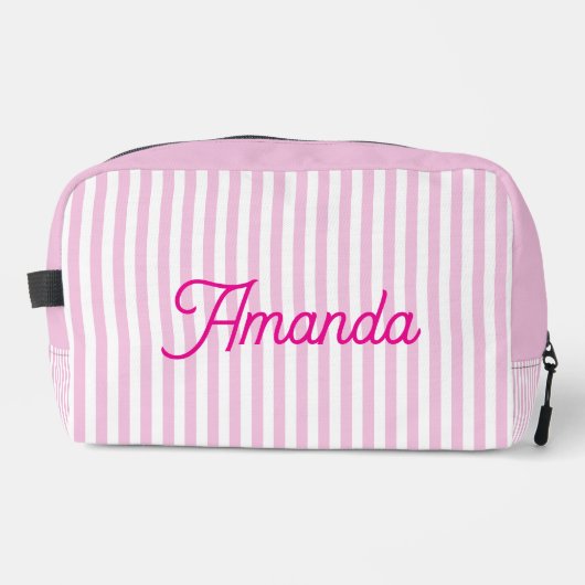 Trousse De Toilette Custom Bridesmaid Striped Cosmetic Bag (Recto)