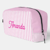 Trousse De Toilette Custom Bridesmaid Striped Cosmetic Bag (Coin droit)