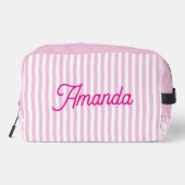 Trousse De Toilette Custom Bridesmaid Striped Cosmetic Bag (Verso)