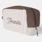 Trousse De Toilette Custom Bridesmaid Striped Cosmetic Bag (Coin droit)