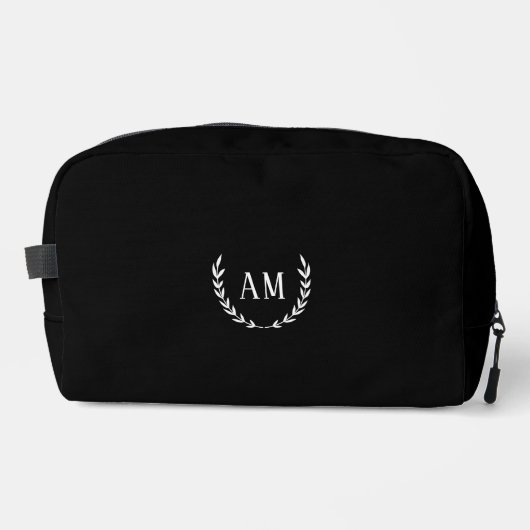 Trousse De Toilette Custom Leaf Monogram, black (Recto)