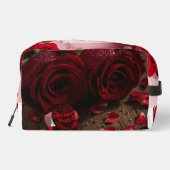 Trousse De Toilette Cute Red Rose Romantic Valentine Zipper Makeup (Verso)
