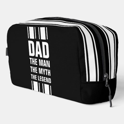 Trousse De Toilette Dad's White Racing Stripe Black Overnight Bag (Coin droit)