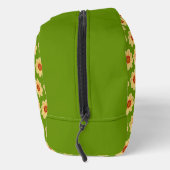 Trousse De Toilette Dahlia jaune motif floral sur vert (Droite)