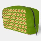 Trousse De Toilette Dahlia jaune motif floral sur vert (Coin droit)