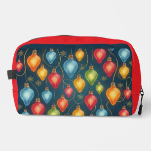 Trousse De Toilette Décor coloré et vintage des lumières de Noël