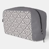 Trousse De Toilette Défiler Damask Pattern Crème sur gris (Coin droit)