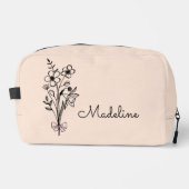 Trousse De Toilette Demoiselle d'honneur Fleur Personnalisée Lumière P (Recto)