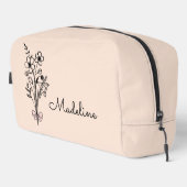 Trousse De Toilette Demoiselle d'honneur Fleur Personnalisée Lumière P (Coin droit)