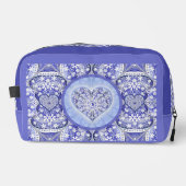 Trousse De Toilette Dentelle en céramique Bleu de Grèce (Recto)