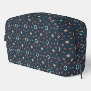 Trousse De Toilette Design Floral En Bleu, Vert Et Orange