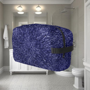 Trousse De Toilette Design moderne et chic en bleu foncé, effet paille