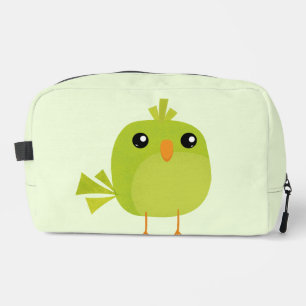 Trousse De Toilette Dessin animé d'oiseau vert
