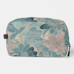 Trousse De Toilette dessin de fleurs bleues japonaises