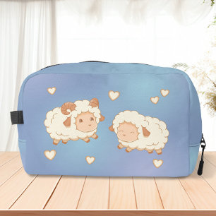 Trousse De Toilette Deux mignonnes Petites Oeufs de mouton en Bleu