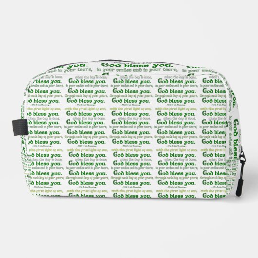 Trousse De Toilette Dieu te bénisse, bénédiction irlandaise (Recto)