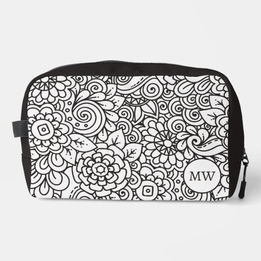 Trousse De Toilette Doodle Floral Retro (Recto)