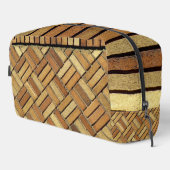 Trousse De Toilette Dopp Kitt - Motif en brique orange (Coin droit)