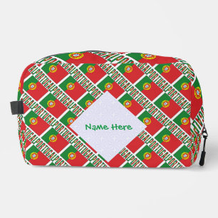 Trousse De Toilette Drapeau portugais personnalisé en mosaïque 