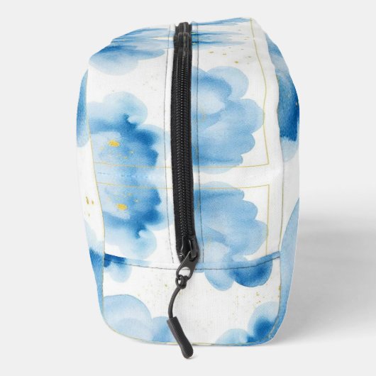 Trousse De Toilette Dusty Blue Clouds Sprinkled Gold Frame (Droite)