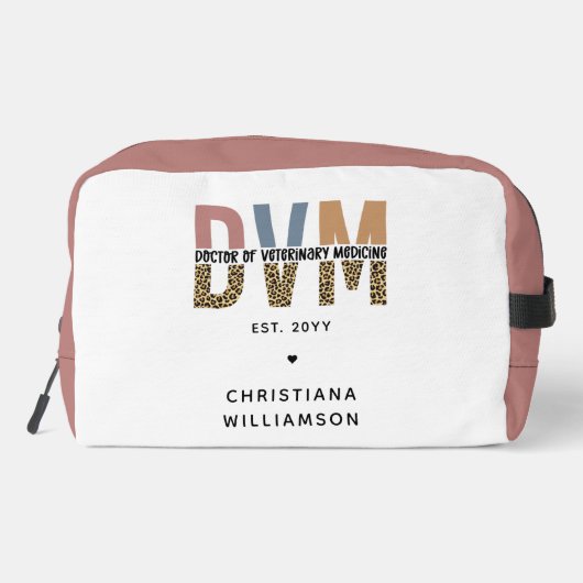 Trousse De Toilette DVM personnalisé Docteur en médecine vétérinaire C (Verso)