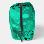 Trousse De Toilette Effet Retro Paint Splatter Vert & Noir (Droite)