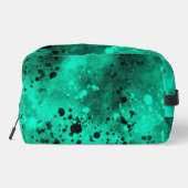 Trousse De Toilette Effet Retro Paint Splatter Vert & Noir (Verso)