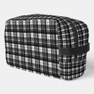Trousse De Toilette Élégance intemporelle : Tartan classique noir et b