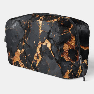 Trousse De Toilette Elegant Black Marble with Gold Veins Modern Art