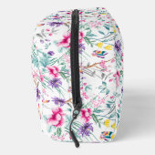 Trousse De Toilette Élégant Boho Chic Fleurs & Papillons Monogramme (Droite)