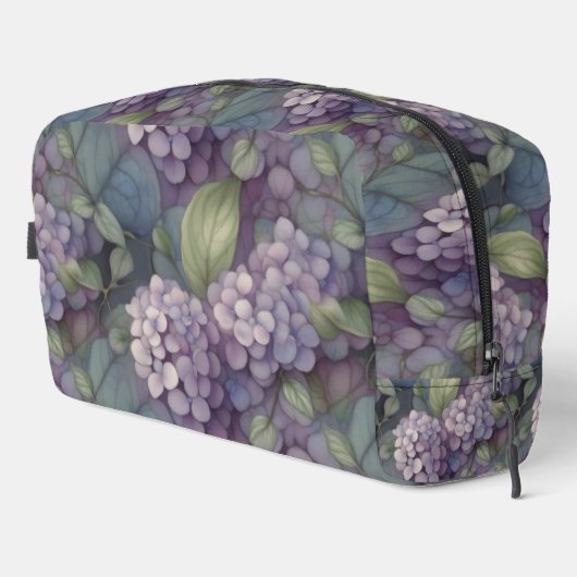 Trousse De Toilette Elégant chic pourpre pourpre chic aquarelle fleuri (Coin droit)