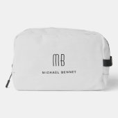 Trousse De Toilette Élégant gris monogramme (Verso)