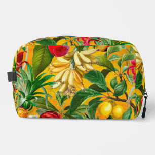 Trousse De Toilette Elégant jaune feuille fruits motif