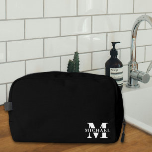 Trousse De Toilette Élégant minimaliste Groomsmen monogramme   Noir