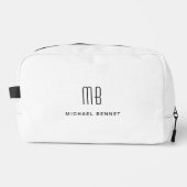 Trousse De Toilette Élégant Monogramme blanc (Recto)
