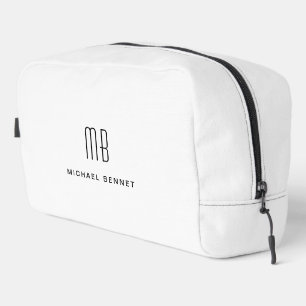 Trousse De Toilette Élégant Monogramme blanc