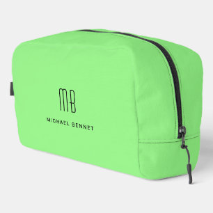 Trousse De Toilette Élégant Monogramme vert