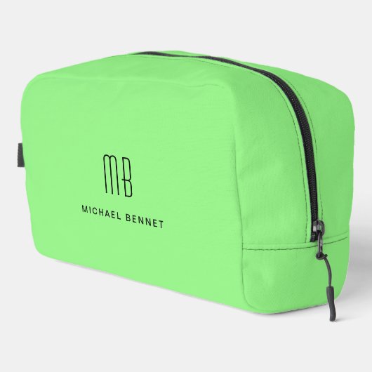 Trousse De Toilette Élégant Monogramme vert (Coin droit)