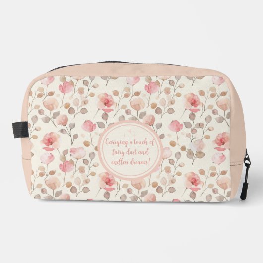 Trousse De Toilette Élégant Motif à fleurs roses (Recto)