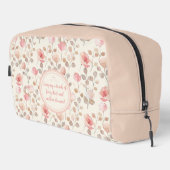 Trousse De Toilette Élégant Motif à fleurs roses (Coin droit)