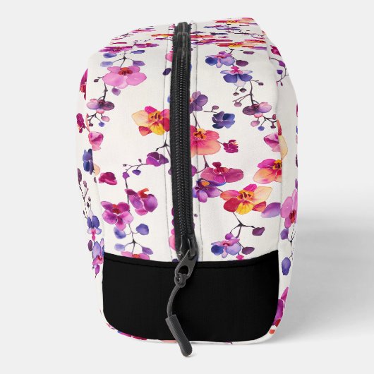 Trousse De Toilette Élégant nom de monogramme motif d'orchidée rose (Droite)