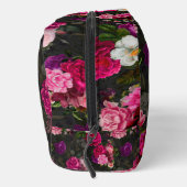 Trousse De Toilette Élégant rose fleurs noir monogramme accessoire (Droite)