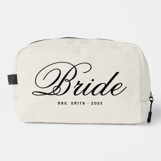 Trousse De Toilette Elegant Script Modern Custom Bride (Recto)