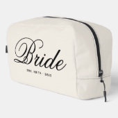 Trousse De Toilette Elegant Script Modern Custom Bride (Coin droit)