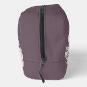 Trousse De Toilette Élégante marguerite florale blanche sur violet fon (Droite)