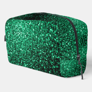 Trousse De Toilette Émeraude verte fausse parties scintillant