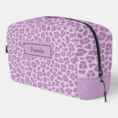 Trousse De Toilette Empreinte de léopard tendance Nom personnalisé Toi (Coin droit)
